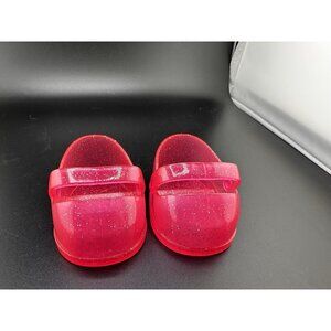 Cabbage Patch Kids Hot Pink Glitter Slippers Shoes 2015 OAA WCT Jelly